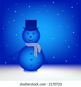 blue snowman