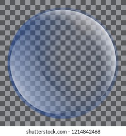 Blue soap bubble icon. Realistic illustration of blue soap bubble vector icon for web design