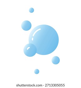 Burbujas de jabón azul elemento de dibujos animados