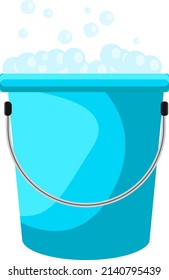 Blauer Seifeneier, Illustration, Vektorgrafik auf weißem Hintergrund.