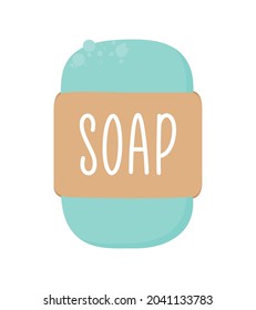 blue soap design over white