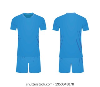 Blue soccer uniform. vector illustration
