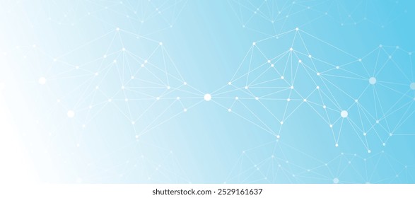 Blue Social Communication Network Background. Abstract plexus technology futuristic network background.