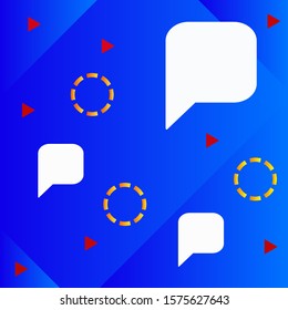 Blue social media background image icon
