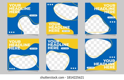 Blue social media post business template suitable for social media, banner, promotion, advertising, and many more.
