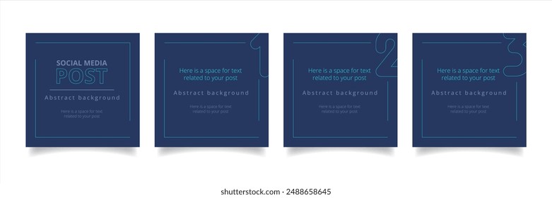 Blue social media post templates.