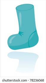 blue sock isolated on white