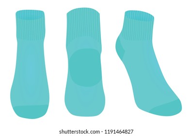 Blue  socks. vector illustration