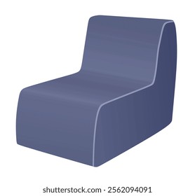 Blue  sofa bed. vector illustration 