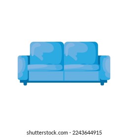 blue sofa design over white
