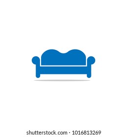 Blue sofa home furnishing interior design template