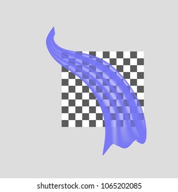 Blue soft clothes. Transparent curtains. Vector illustration.