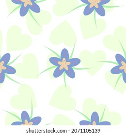 blue soft color, flower with soft color for background, children illustration, a simple flat vector background