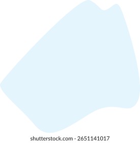 Blue soft napkin with gentle wave form, suitable for hygiene, table setting, or minimal home item visuals in flat vector format.