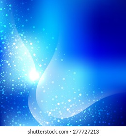 Blue Soft Pastel Bokeh Pale Abstract Background Vector Illustration