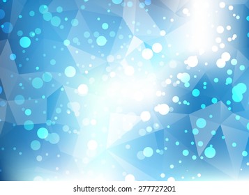 Blue Soft Pastel Bokeh Triangle Pale Abstract Background Vector Illustration