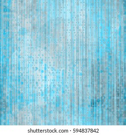 Blue soft seamless texture with vertical lines and dots. Abstract vector background for fabric, wrapping paper, home decor. Watercolor effect