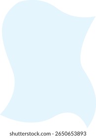 Blue soft towel illustration with gentle curves, suitable for hygiene, spa, bathroom decor, or cleanliness-related educational visual materials and posters.
