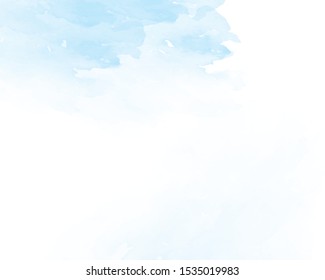 Blue soft watercolor abstract texture. Vector illustration.
