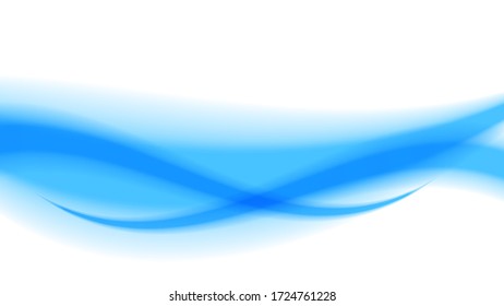 gráfico de forma de onda suave azul en blanco para fondo