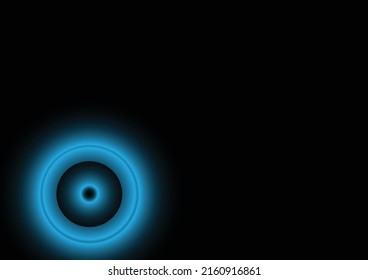 Blue Solar eclipes loops- Radial Gardient in circle object and rectangle Background