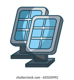 blue solar energy eco icon