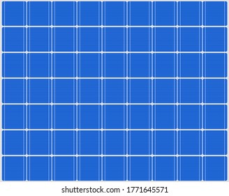 Blue solar panel pattern texture over gey bacjground. Ideal for clean energy, renewal energy and environmental 