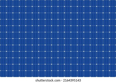 Blue solar panel seamless texture vector illustration. Abstract system from poly crystalline square cells, industrial battery collector for alternative sun energy background. Renewable resources - Shutterstock ID 2164395143