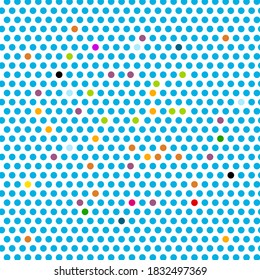 Blue and Some Colorful Dots Background - Abstract Vector Backdrop