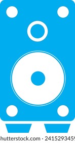 Blue Sound box icon vector 