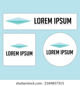 Blue sound wave logo vector design which is perfect for music brands