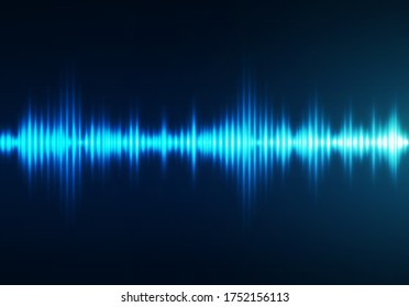 ondas de sonido azules, ecualizador para música, forma de onda de audio