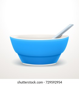blue soup plate