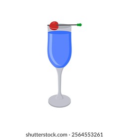 Blue Souvenir, Cocktails Vector illustration, Isolated