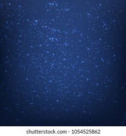 Blue Space Background With Gradient Mesh, Vector Illustration