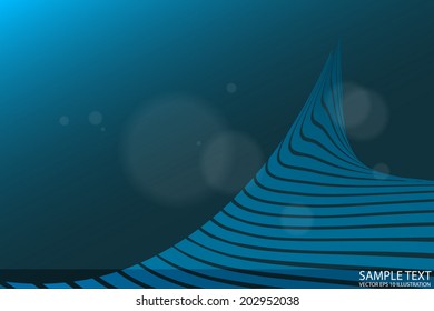 Blue space futuristic vector background illustration - Abstract blue space vector template