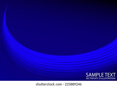 Blue space futuristic vector background illustration - Blue lighted abstract background template