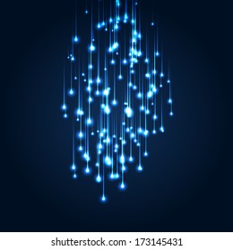 Blue space lights illustration
