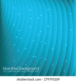 Blue Space Lines Background