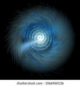blue space swirl  of vacuum 