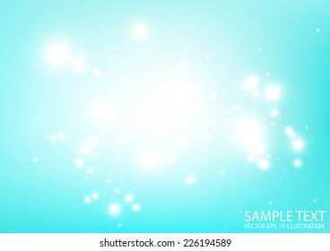 Blue space vector background glitters illustration - Vector abstract blue sparkle template background