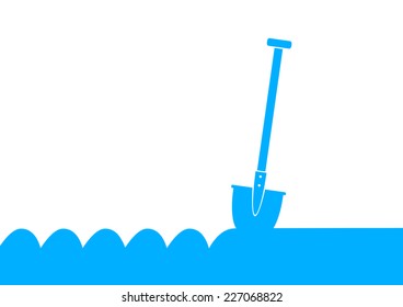 Blue spade icon
