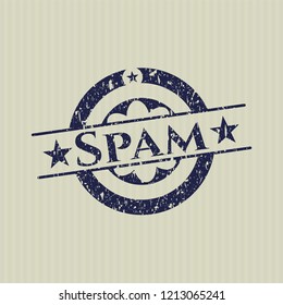 Blue Spam rubber grunge texture stamp