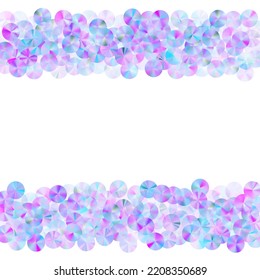 Espectros azules confiesti fondo vectorial de dispersión. Elementos espantosos brillantes festivos decoración de fiesta plana. El confeti de cumpleaños es el fondo parpadeante.