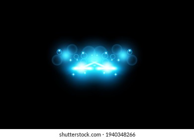 Blue sparkle special light effect sparkle vector on transparent background abstract pattern christmas dust particles magic spark