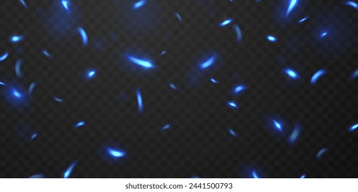 Blue sparkling light effect background. Vector illustration.