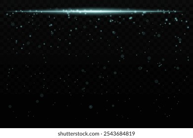 Efecto de luz azul brillante con sutiles partículas brillantes sobre un fondo oscuro, ideal para temas de ciencia ficción, cósmicos o de cielo nocturno. El haz Horizontal añade una sensación futurista dinámica.