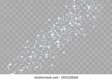 Blue sparks glitter special light effect. Vector sparkles on dark background. Christmas abstract pattern. Sparkling magic dust particles 