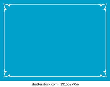 Blue sparse border frame vintage vector background ready to cut