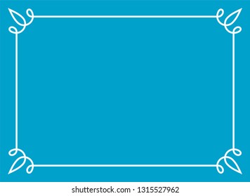 Blue sparse border frame vintage vector background ready to cut
